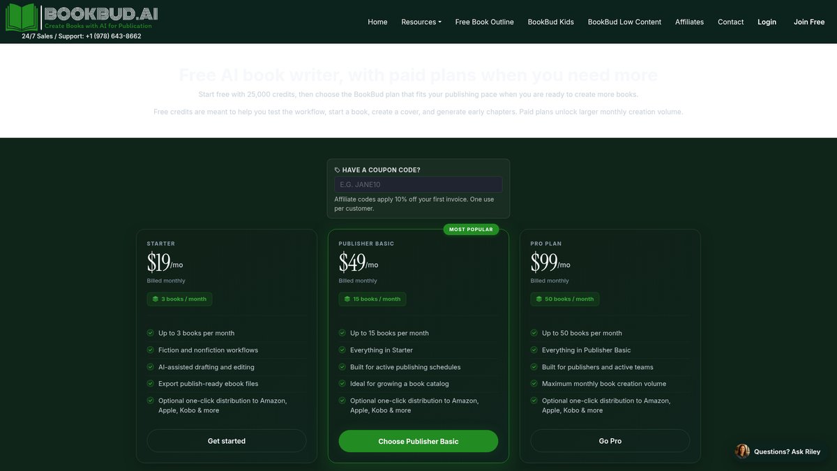 BookBud.ai 官网截图