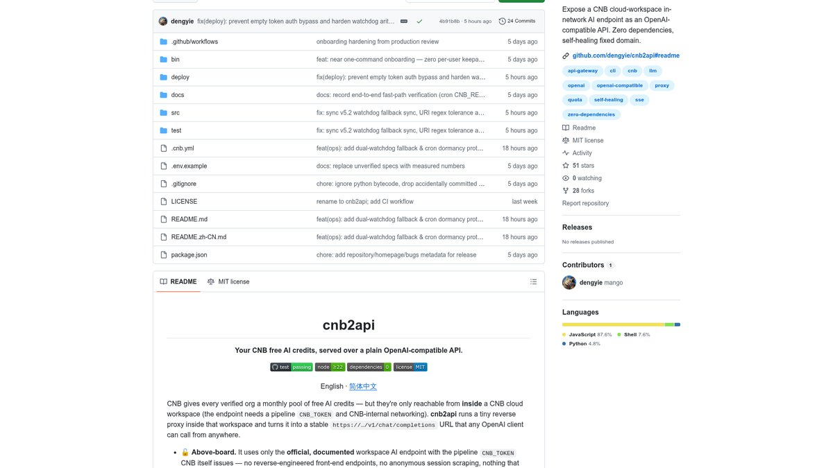 cnb2api 官网截图
