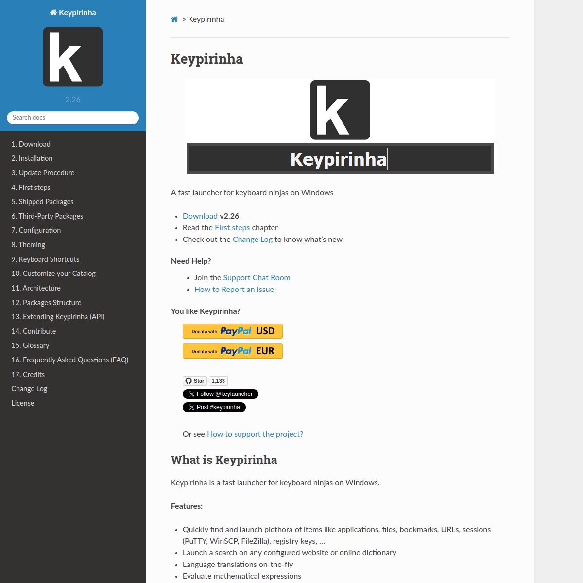 Keypirinha 官网截图