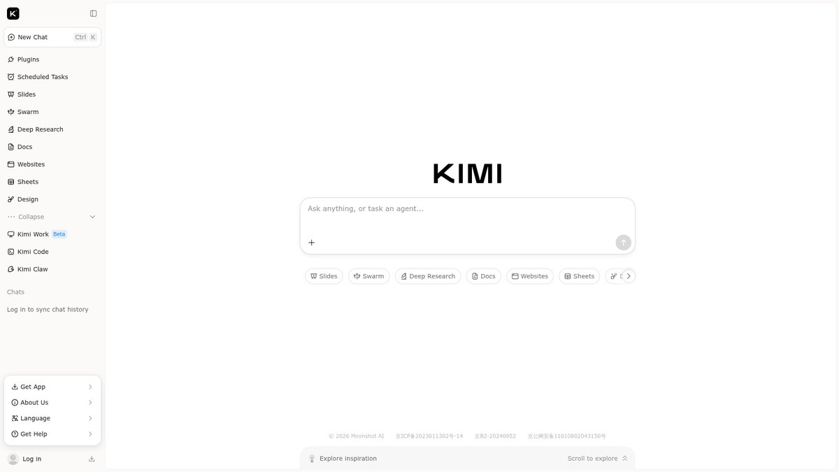 Kimi 官网截图
