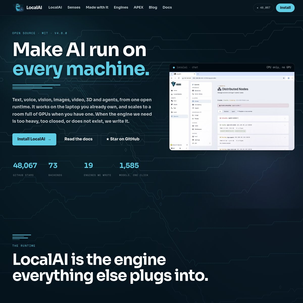 LocalAI 官网截图