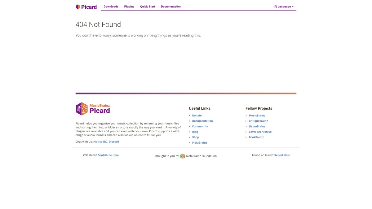 MusicBrainz Picard 官网截图